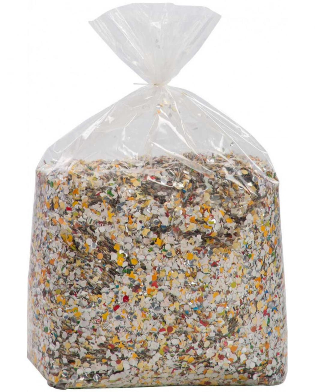 Palette 20 sacs confettis 10kg multicolores luxe biodégradables carnaval corso