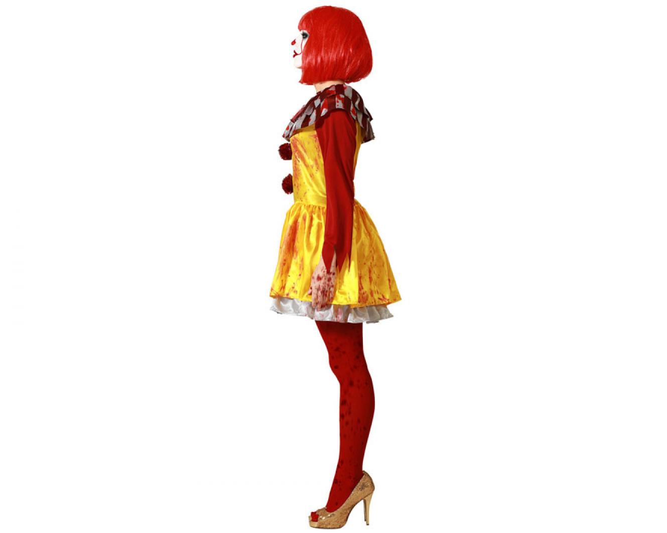 Clownette jaune rouge psychopathe taille XL