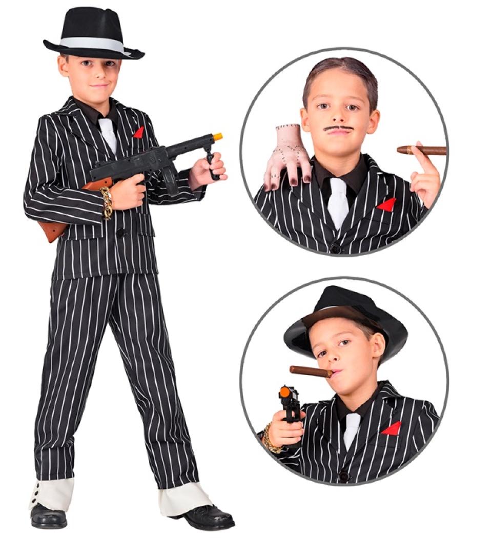 gangster à rayures ou Gomez Addams taille 8/10 ans