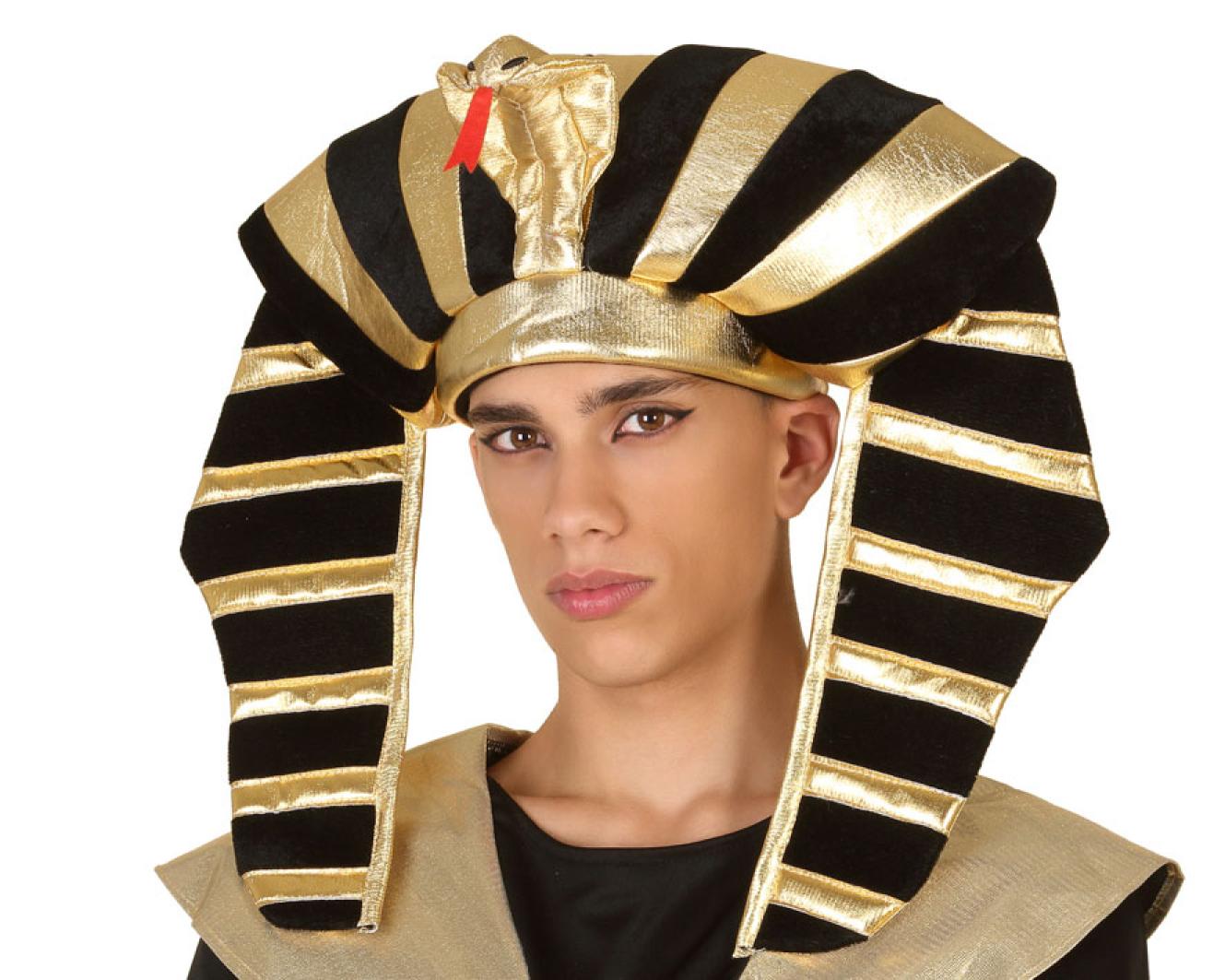 Coiffe Pharaon égyptien noire
