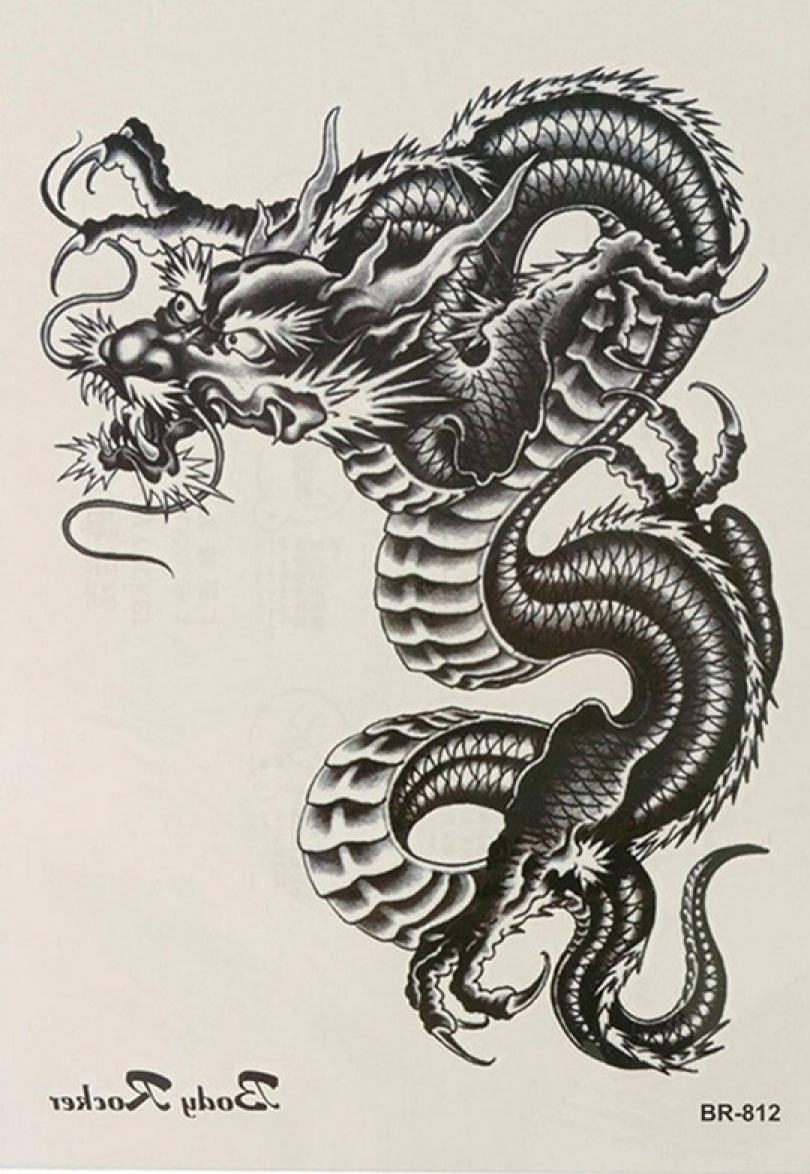 Tatouage temporaire Dragon chinois