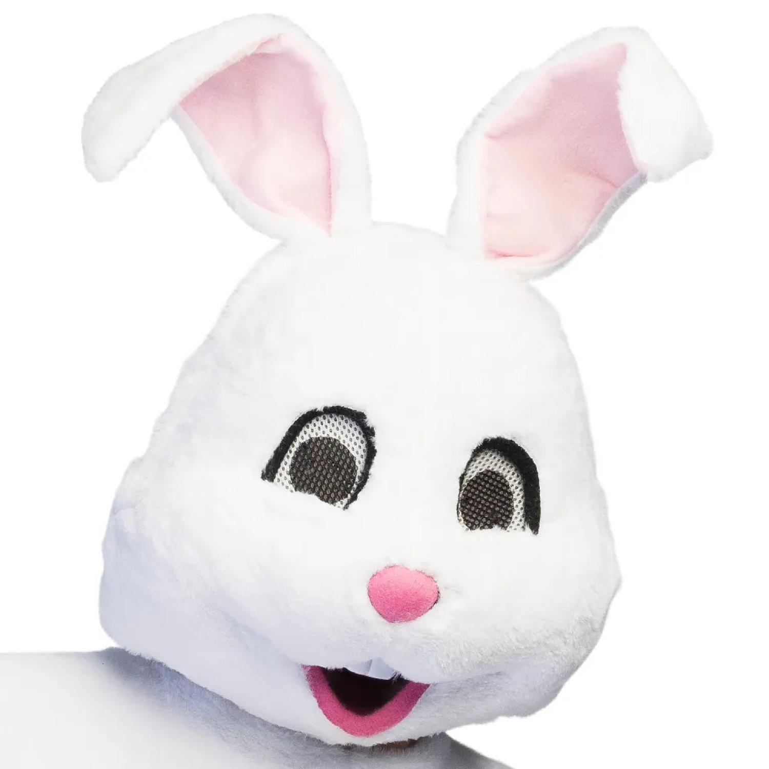 Mascotte lapin en peluche grosse tête