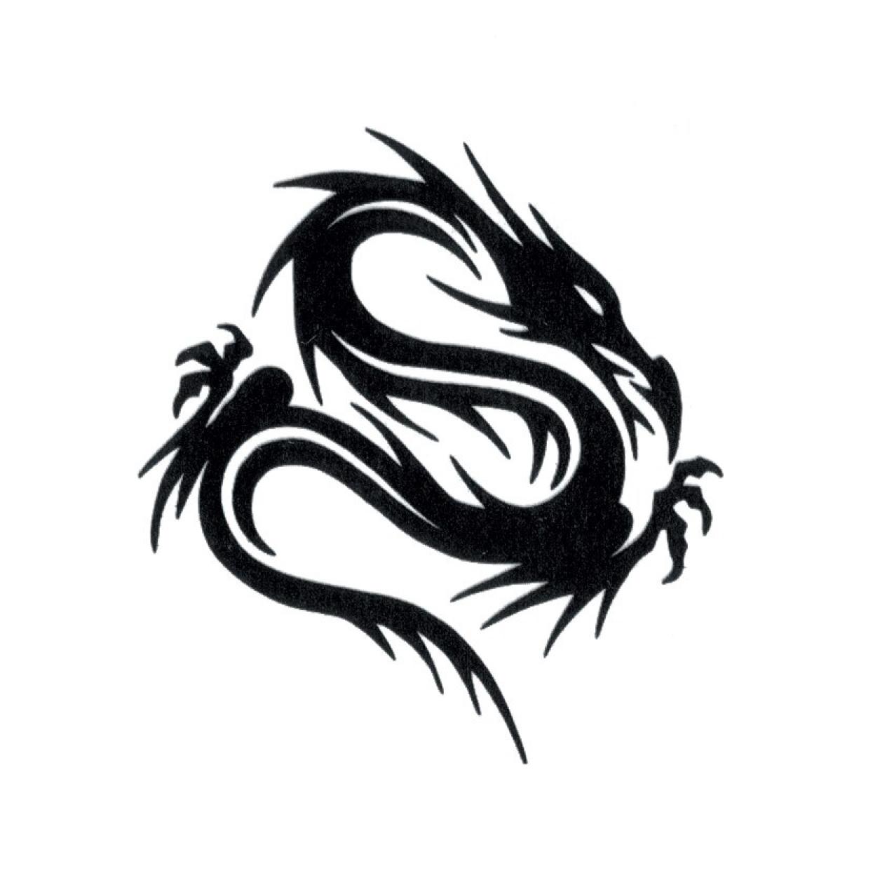 Tatouage temporaire dragon tribal