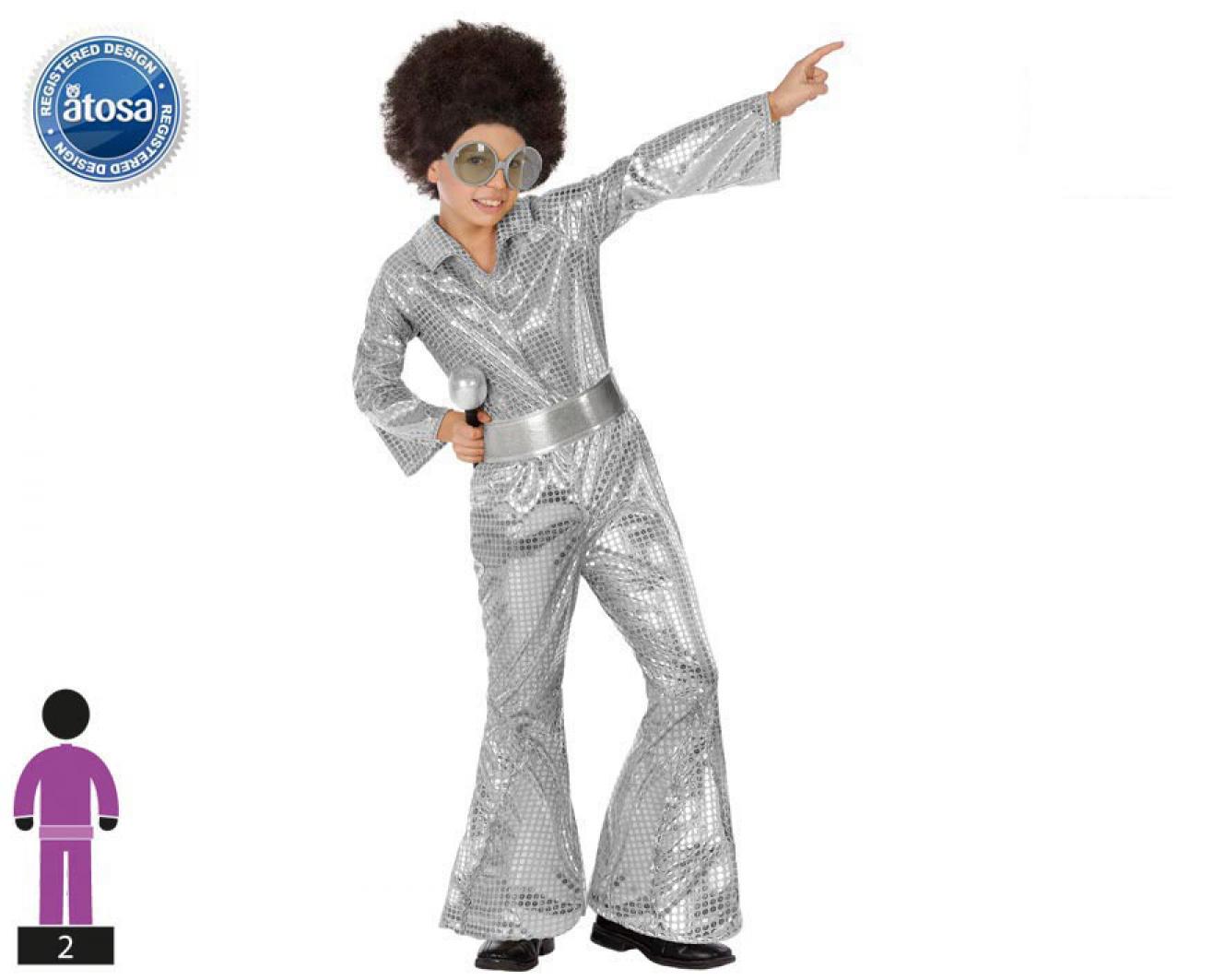 Combinaison disco argent taille 5/6 ans