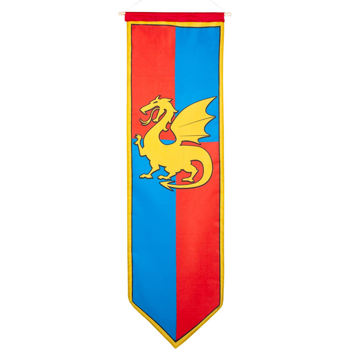 Etendard oriflamme médiéval Dragons 30x100cm