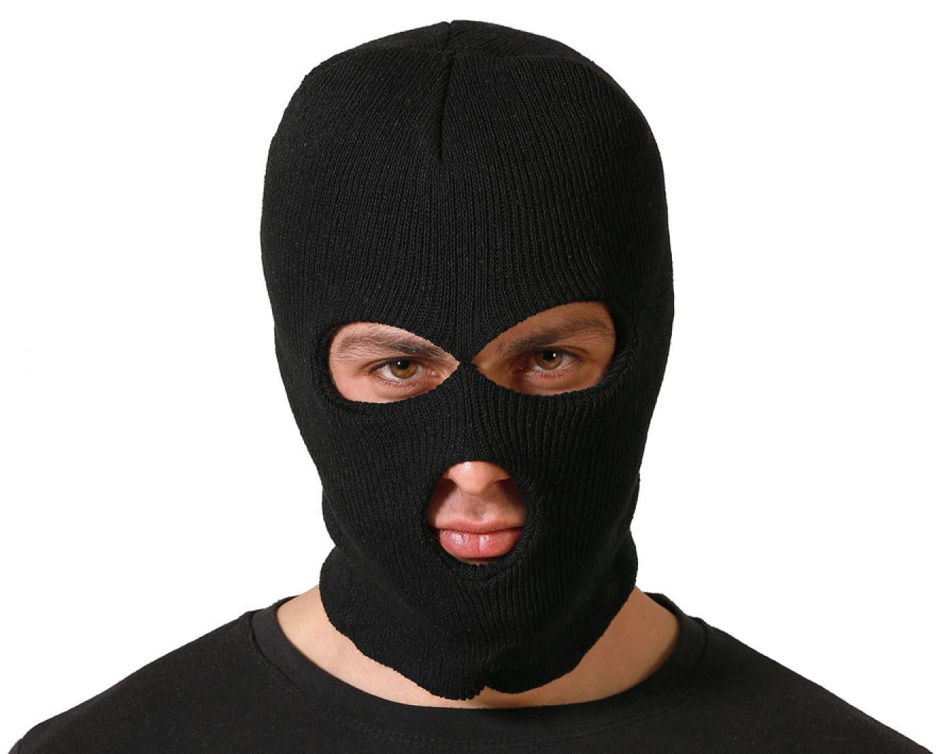 Cagoule terroriste noire [pour voleur du Louvre!]