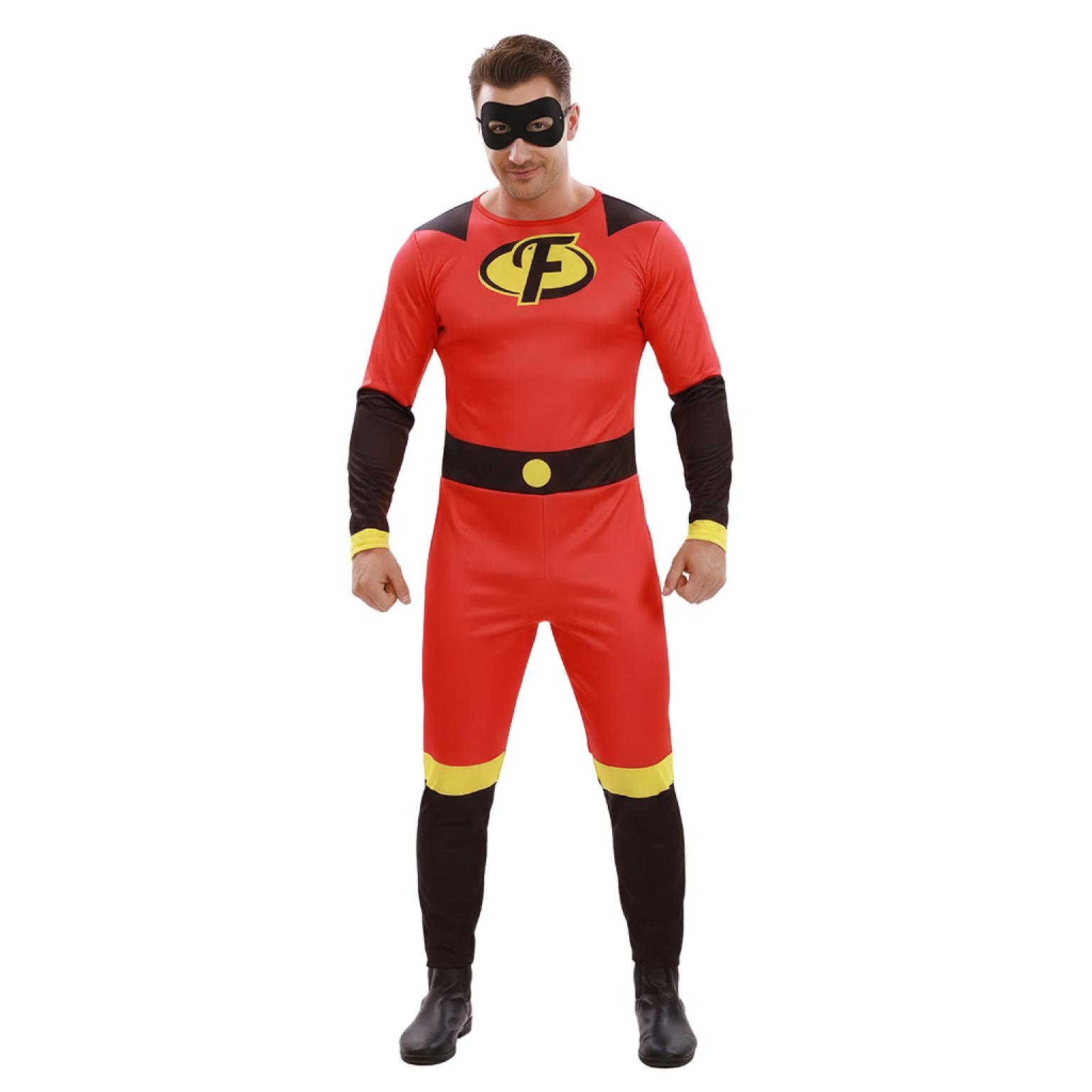Super-héros famille indestructible rouge pour homme taille M/L