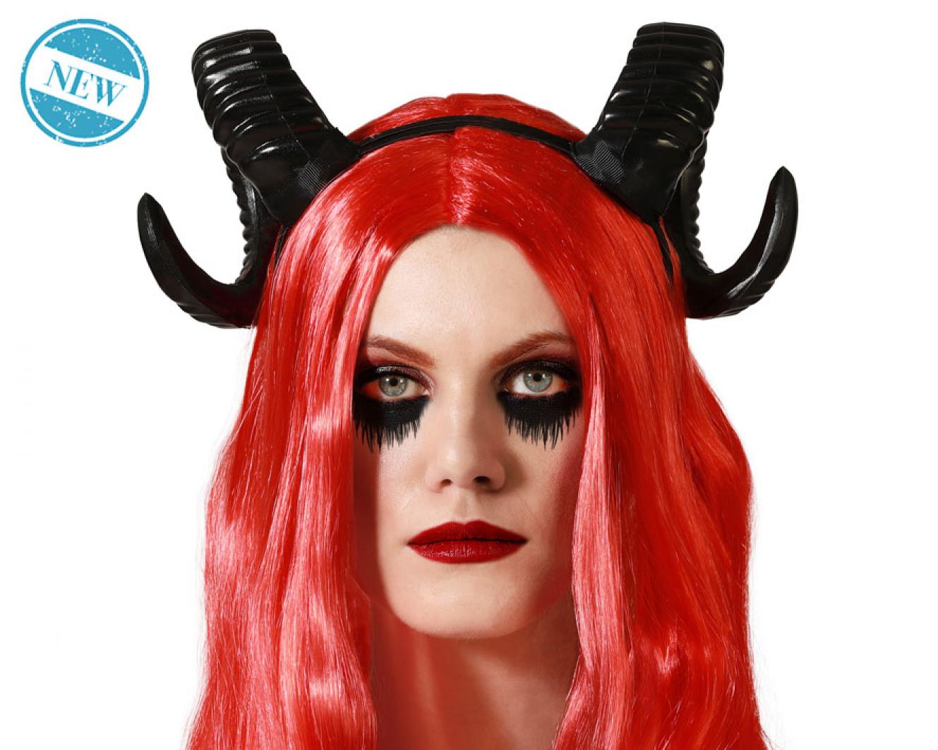 Cornes de démon Belzebuth noires