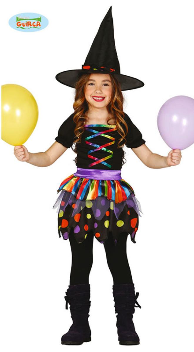 Sorciere multicolore taille 3/4 ans