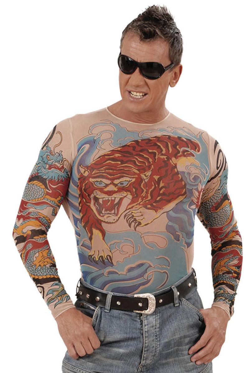 Tee shirt tatoo dragon homme