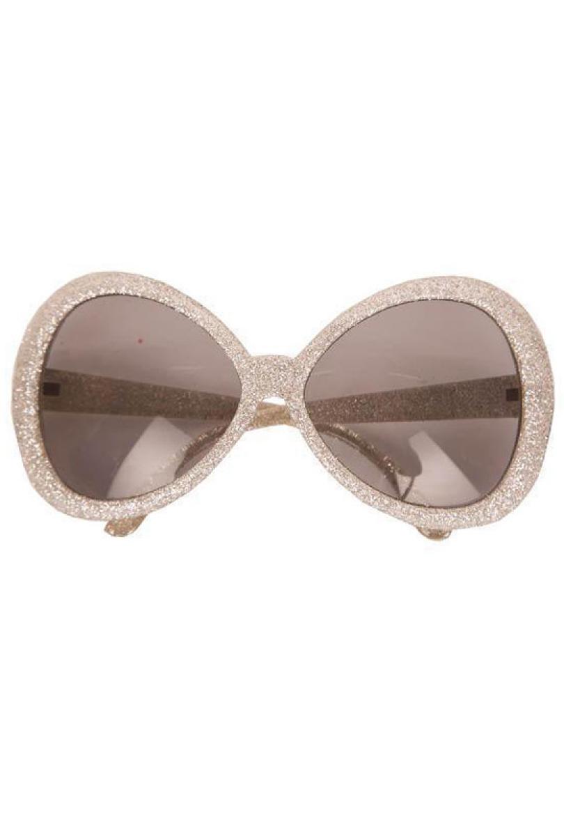Lunettes disco paillettes argent