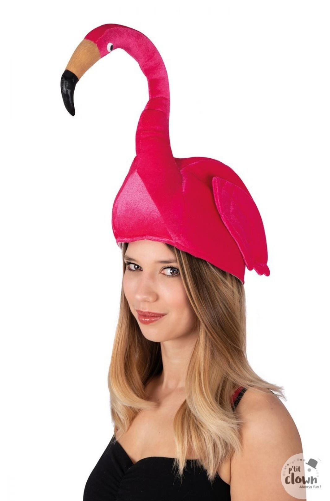 Coiffe de flamant rose