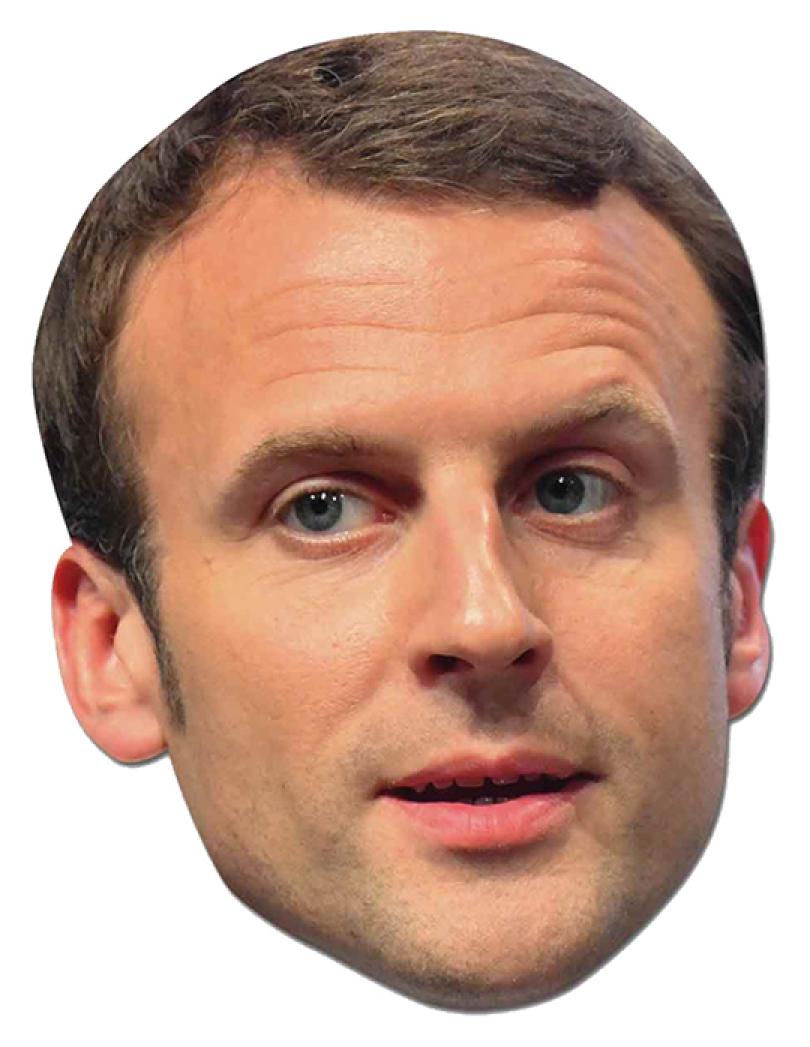Masque carton Emmanuel Macron