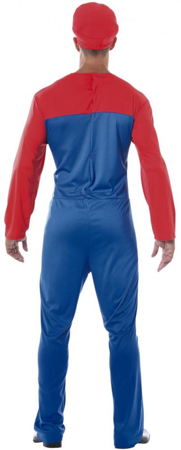 Plombier bleu et rouge taille L