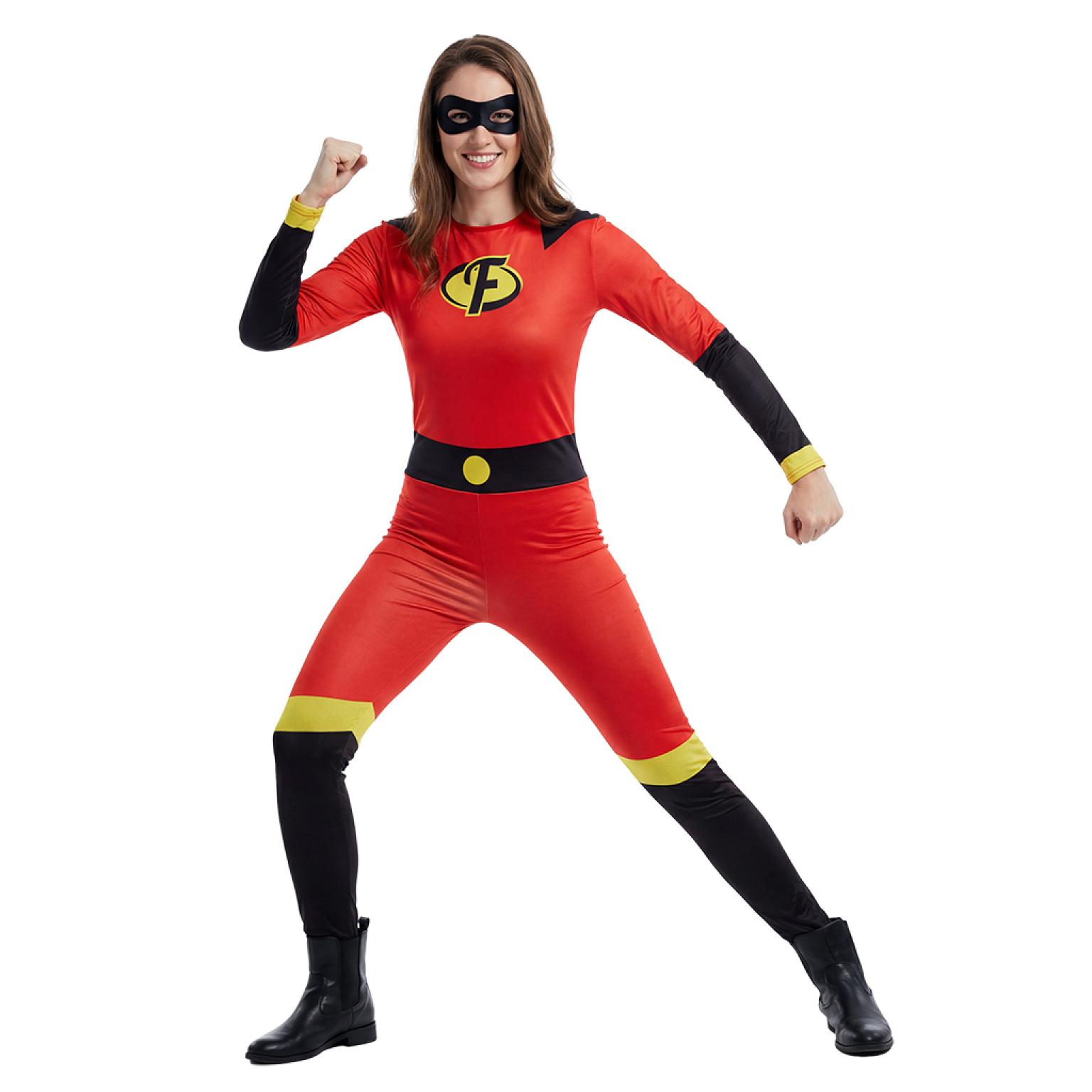 Super-héroïne famille indestructible rouge femme taille XL