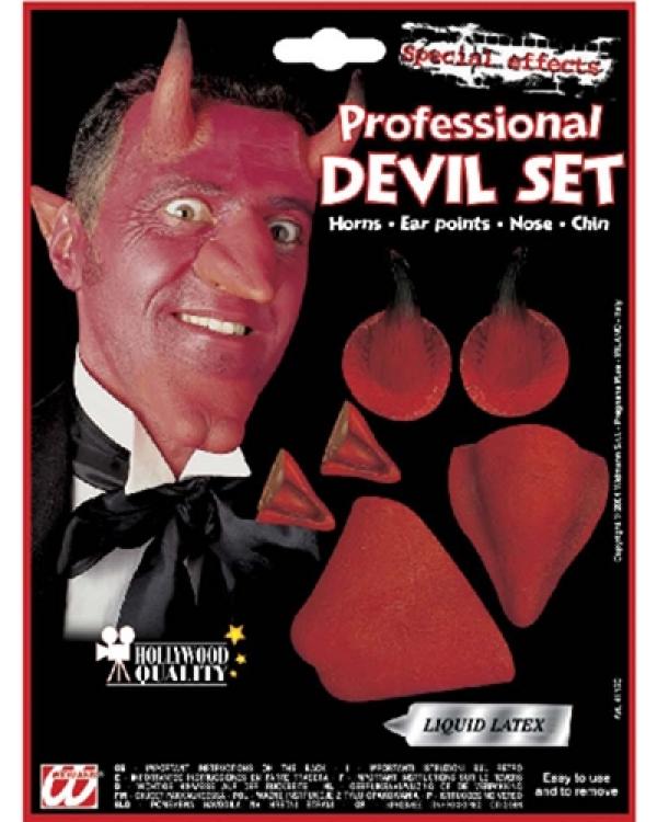 Nez, cornes, menton, oreilles diable