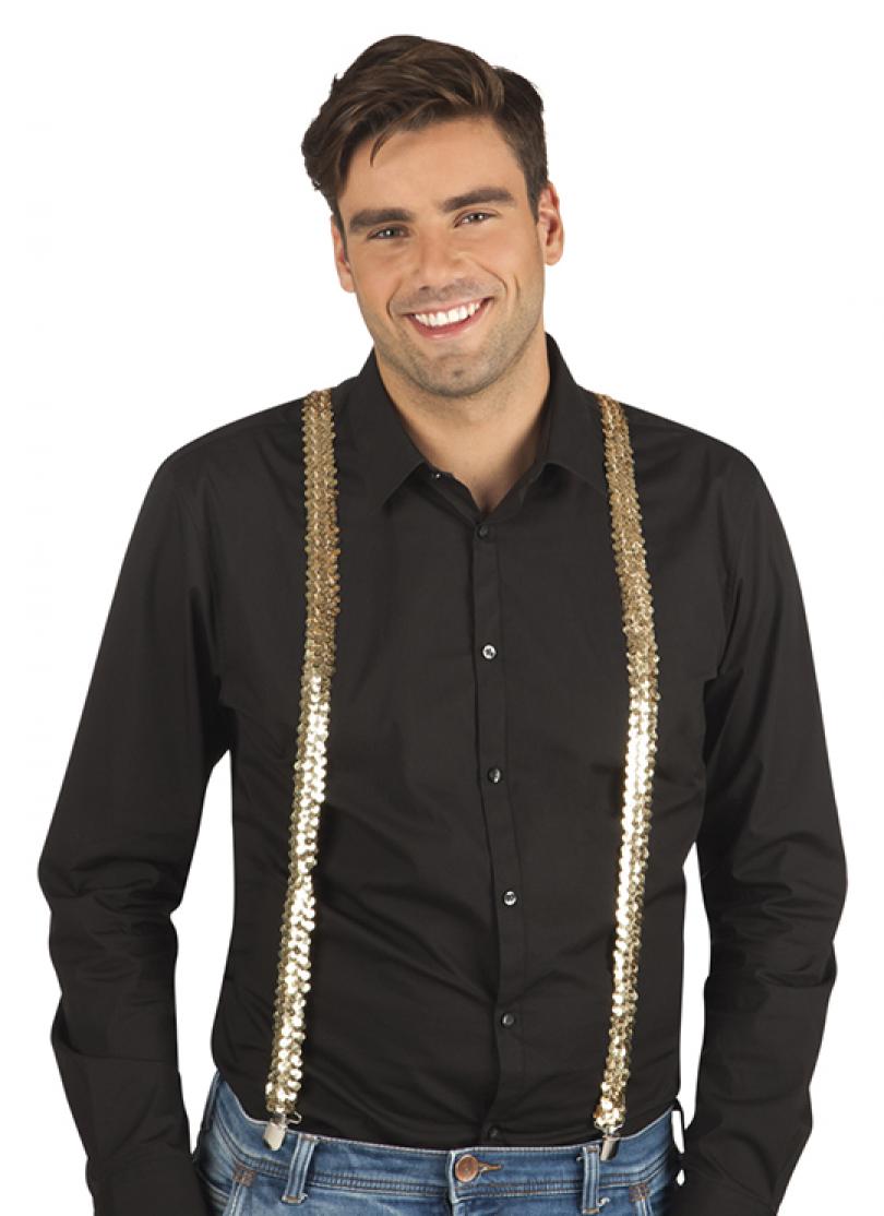 Bretelles sequin or