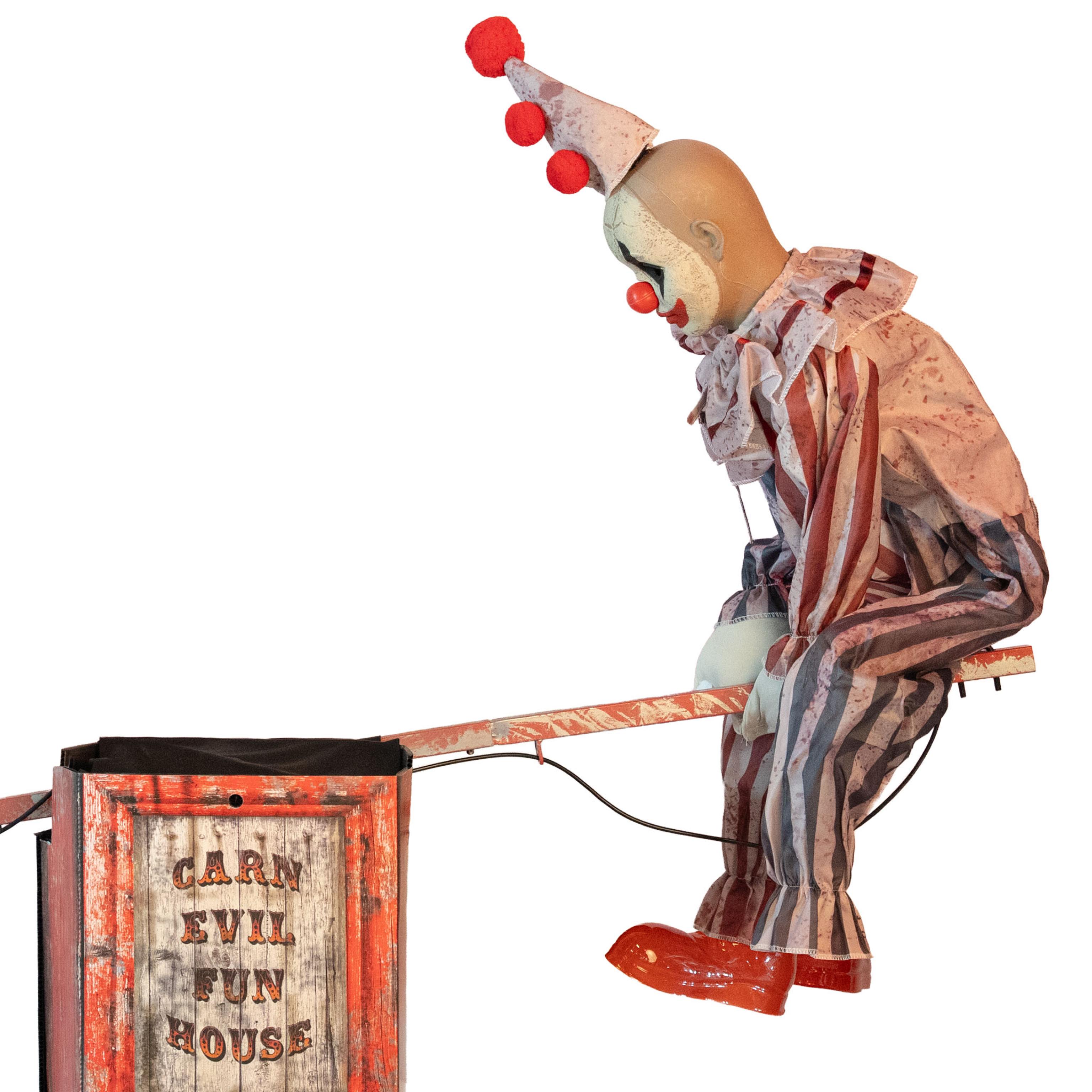 Animatronic 2 clowns sur balancoire tape-fesses 125cm