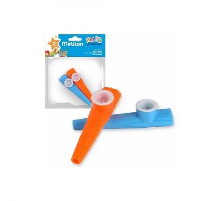 Lot de 2 kazoos en plastique