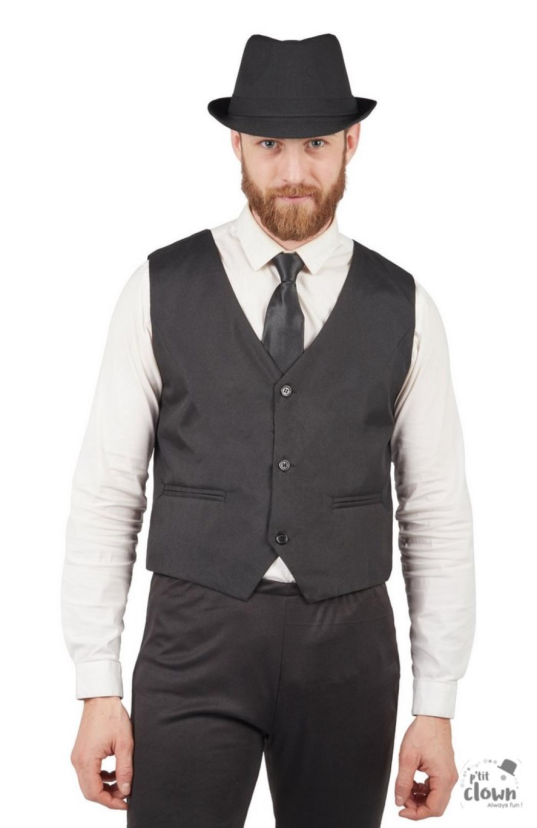 Gilet garçon de café noir taille XL