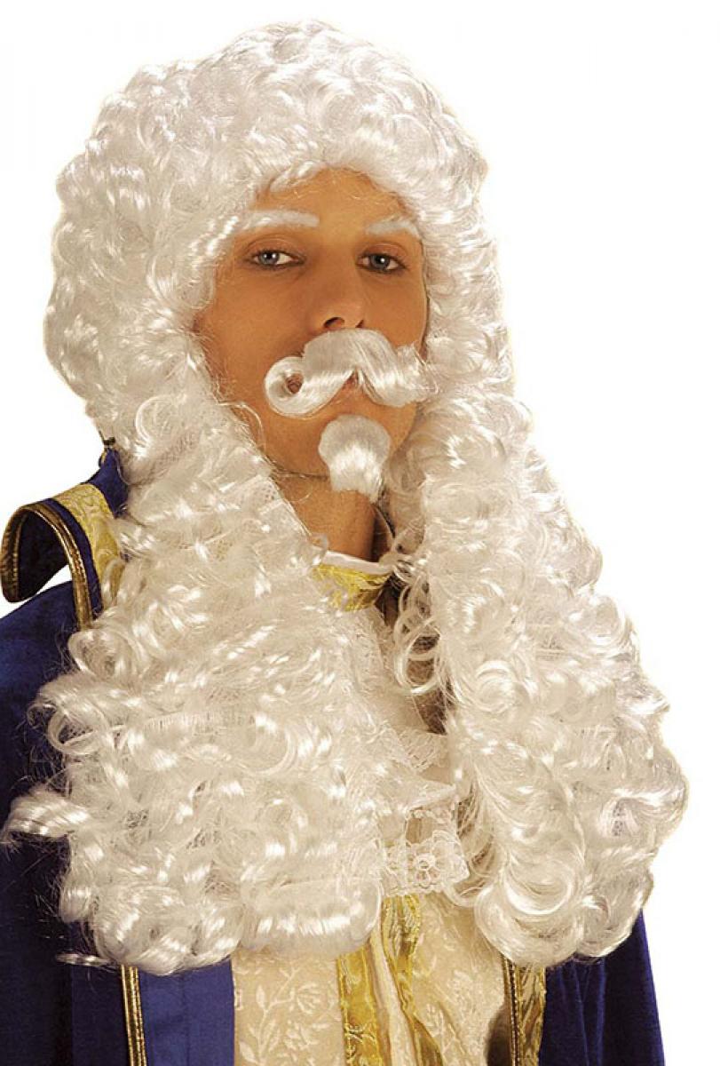 Perruque roi blanche