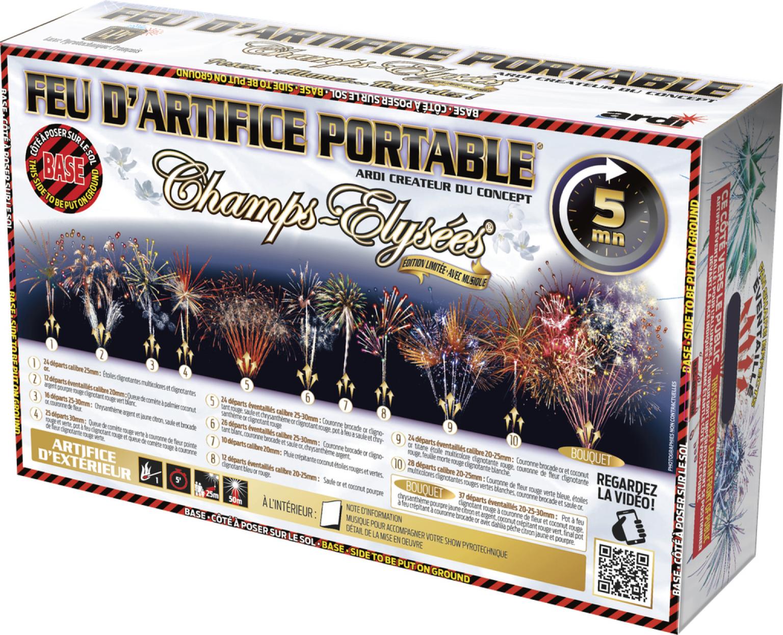 Feu Ardi Portable 5mn Champs Elysées édition limitée mariage