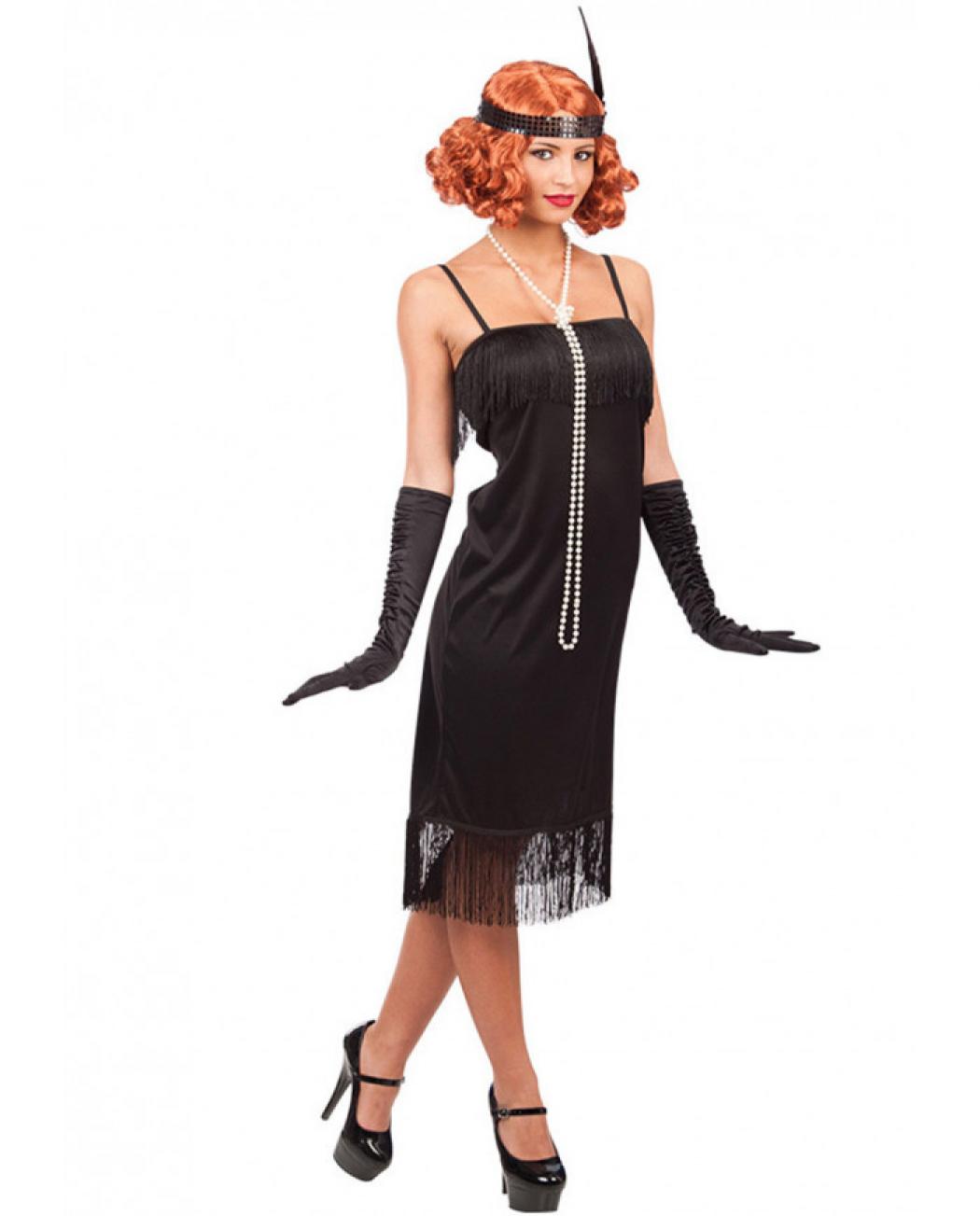 Robe charleston noire à franges taille M/L