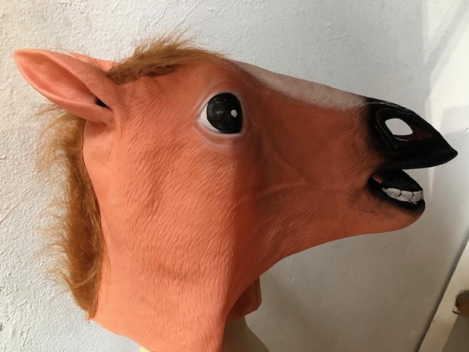 Masque cheval marron