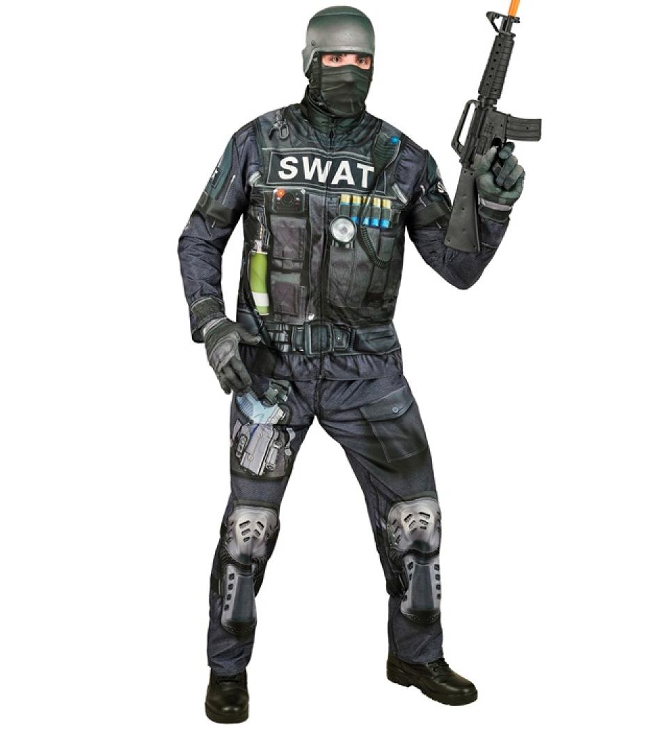 Déguisement effet réaliste policier SWAT imprimé Fast Costume intégral taille M