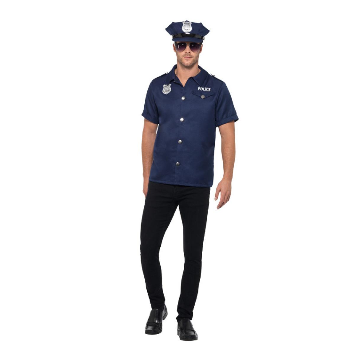 Policier américain bleu taille L