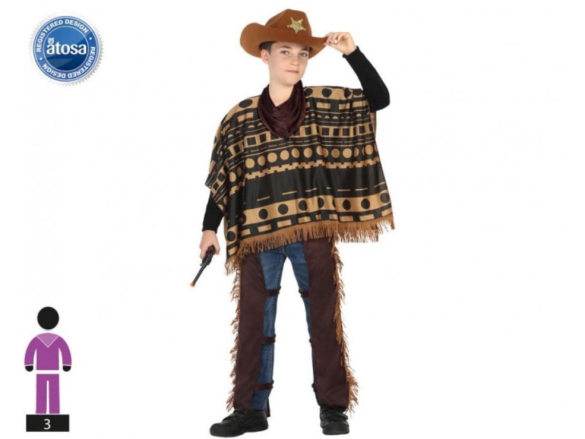 Cow-boy poncho taille 3/4 ans