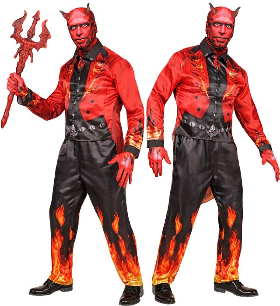 Déguisement effet réaliste diable imprimé Fast Costume intégral taille S
