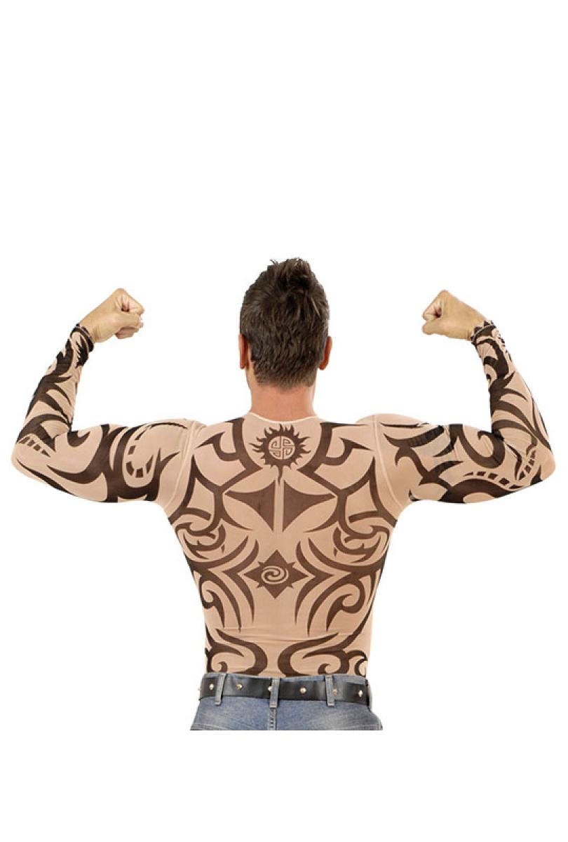 Tee shirt tatoo tribal homme