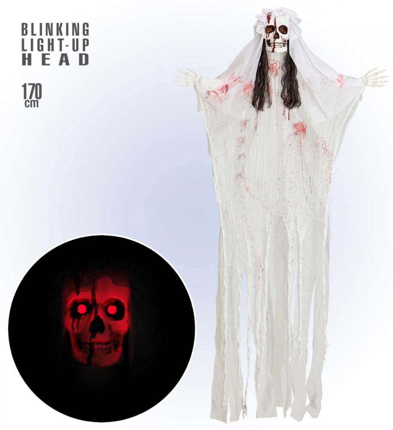 Suspension squelette mariée 170cm lumineuse