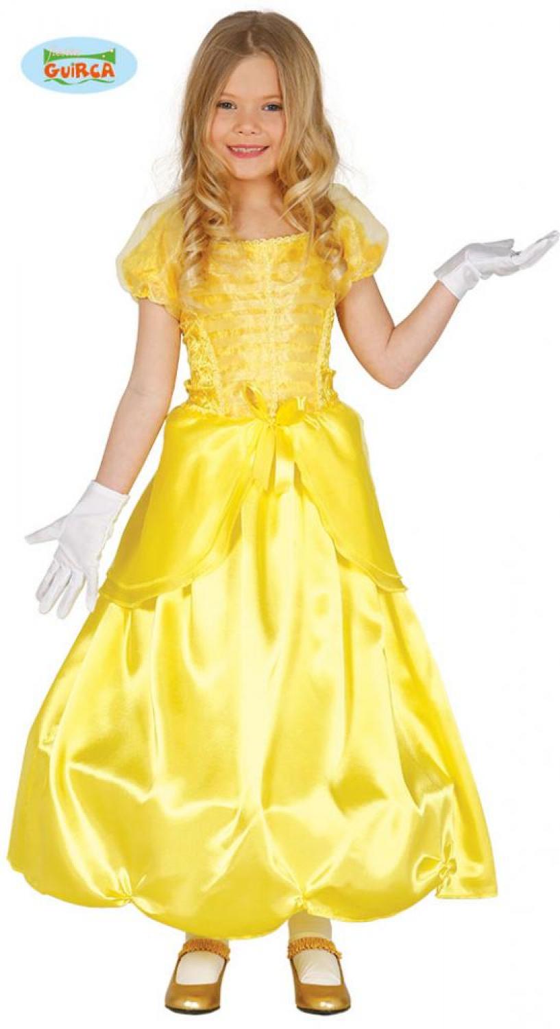 Robe jaune la Belle taille 3/4 ans