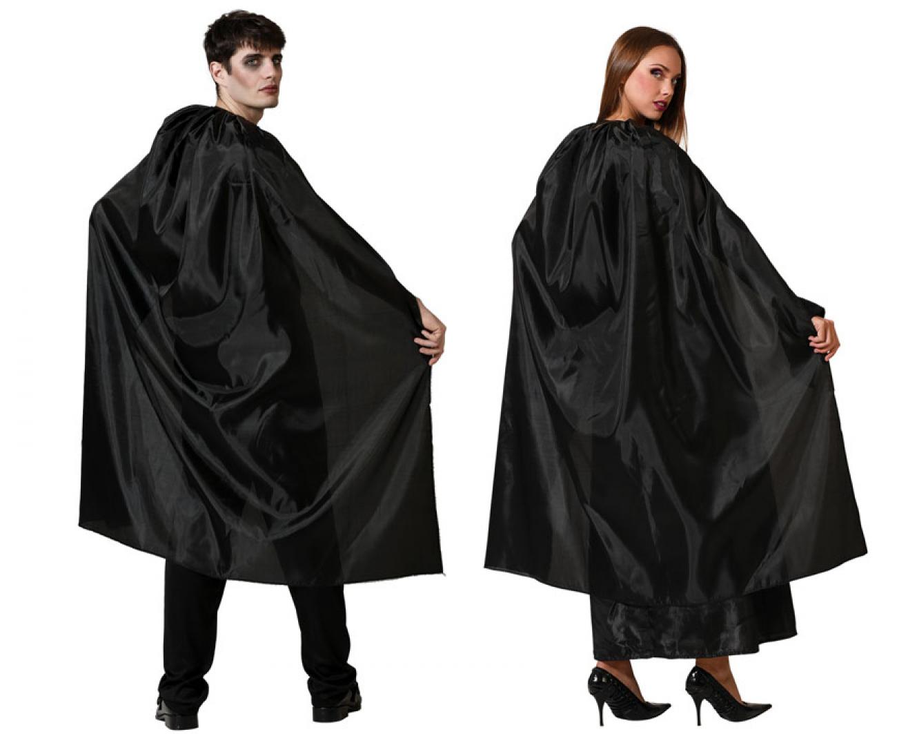 Cape noire sans col 130 cm
