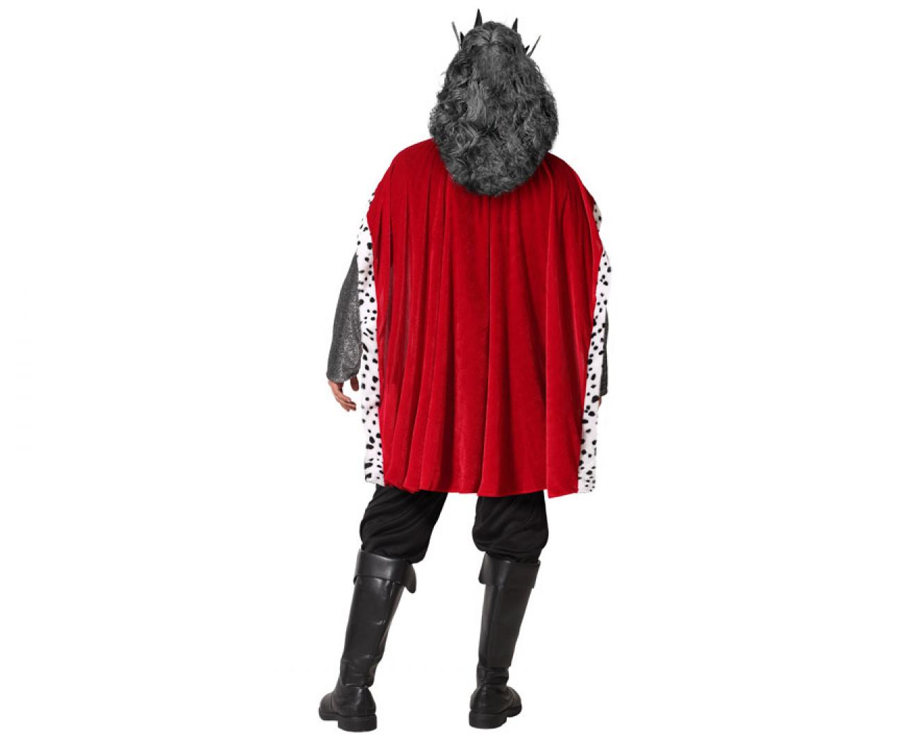 Roi médiéval à cape rouge taille M/L