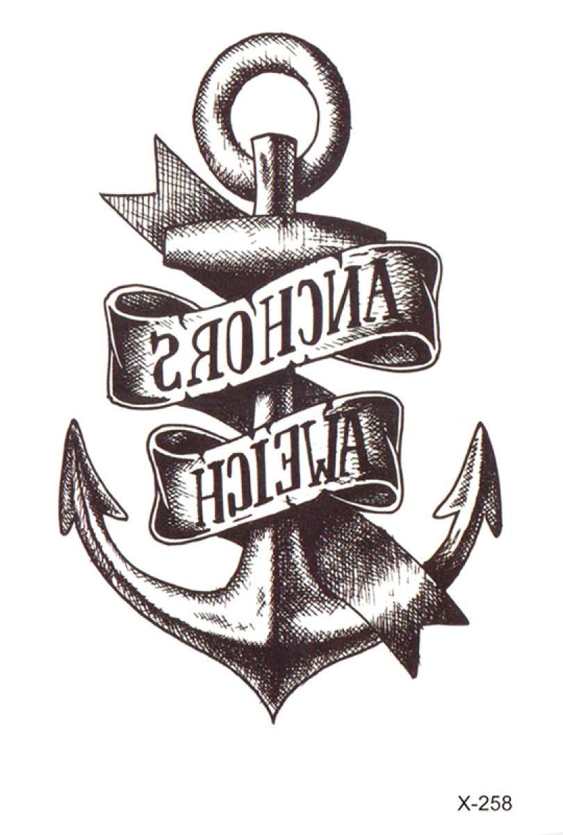 Tatouage temporaire grande ancre