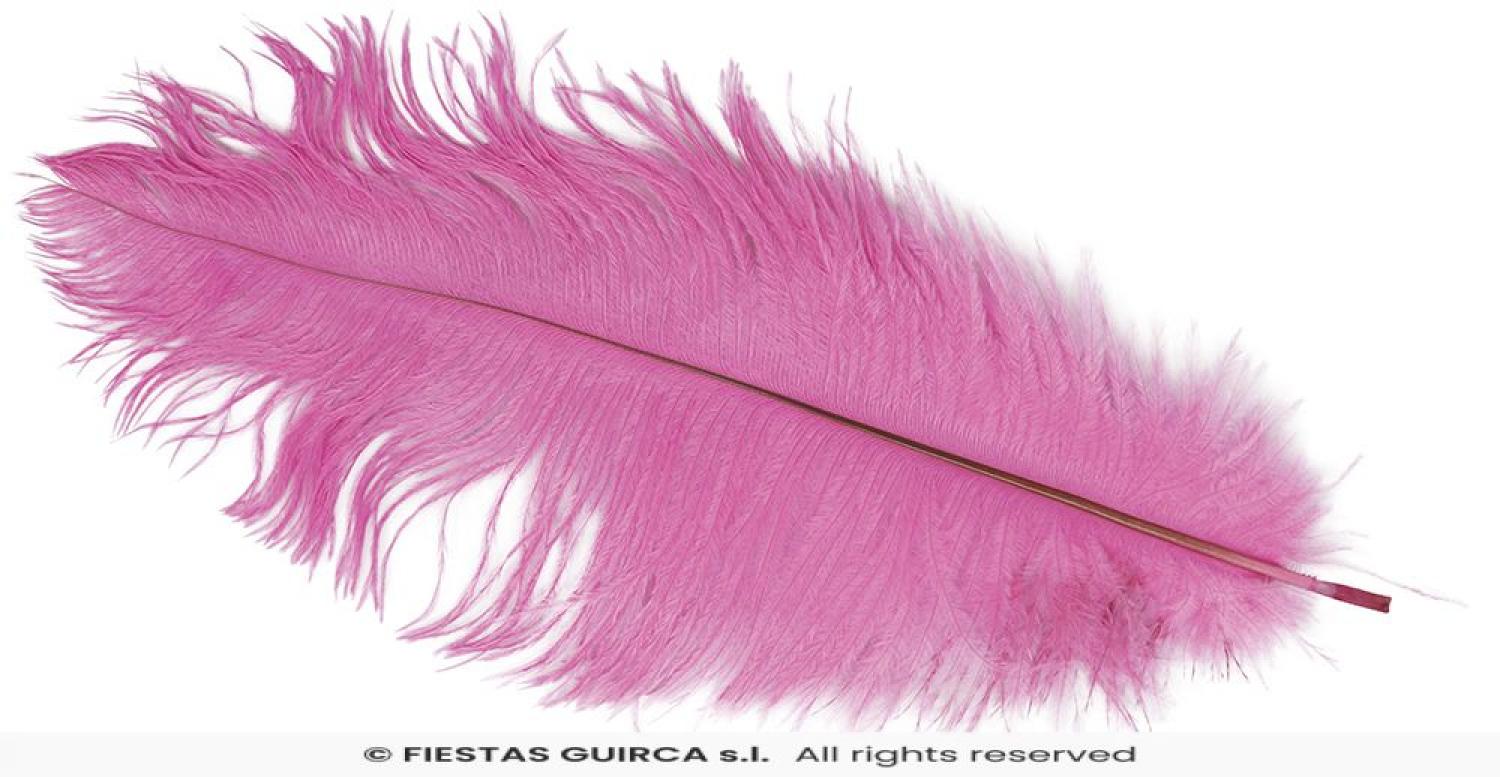 Plume queue d'autruche rose ou fuchsia 30/40 cm
