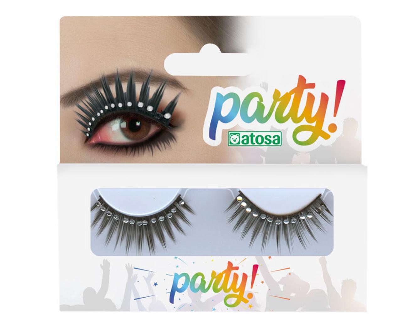 Faux cils avec diamants + colle