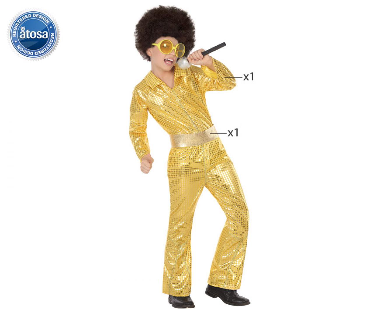 Combi disco mixte dorée 10/12 ans