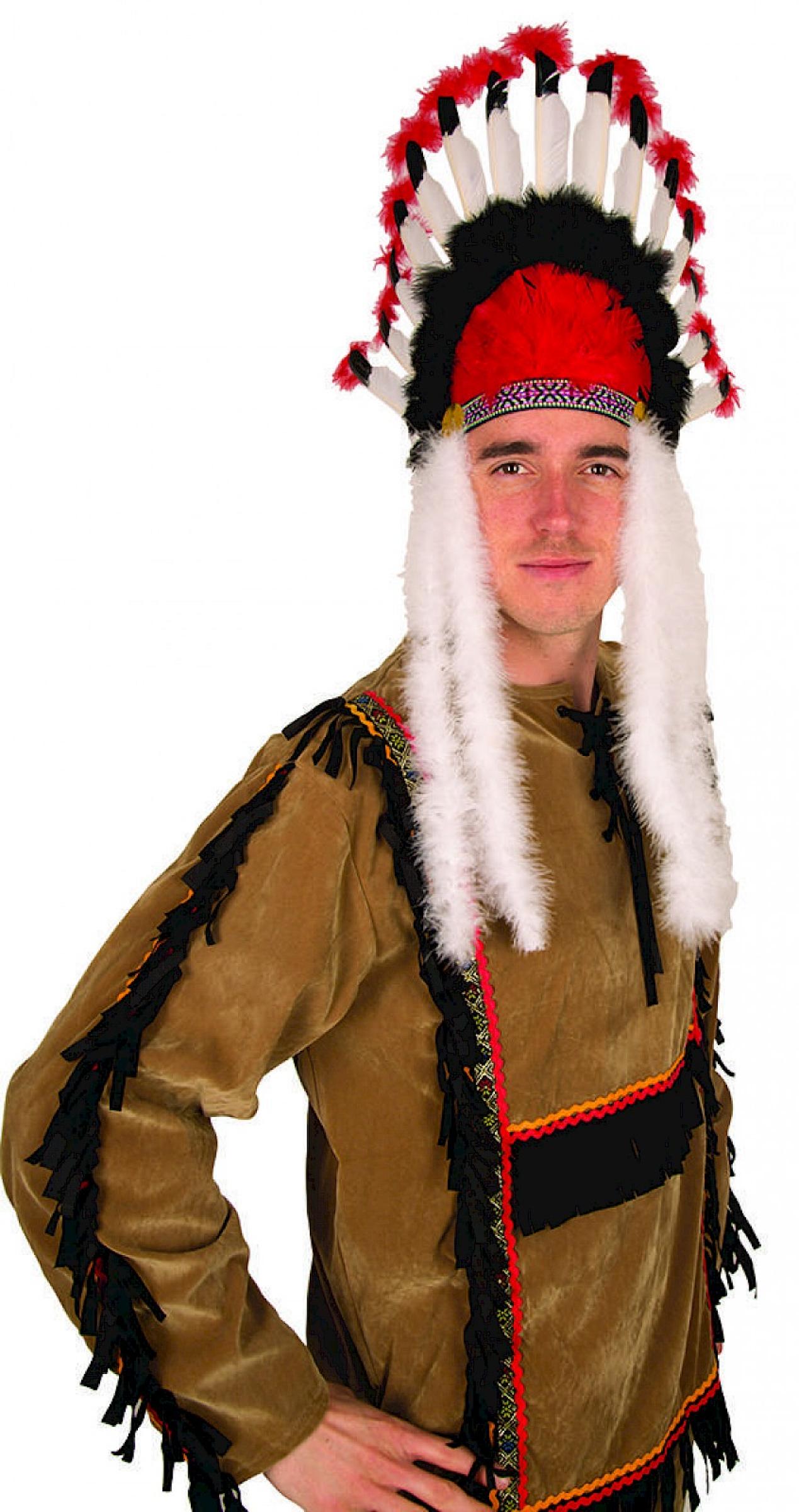Coiffe indien noire et blanche