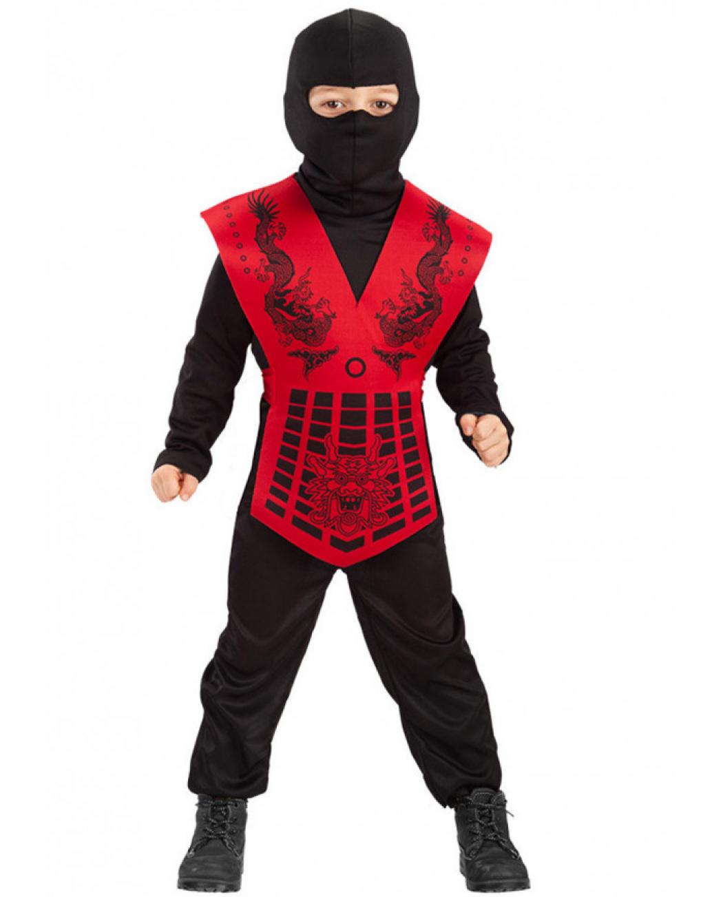 Ninja noir et rouge taille 5/6 ans