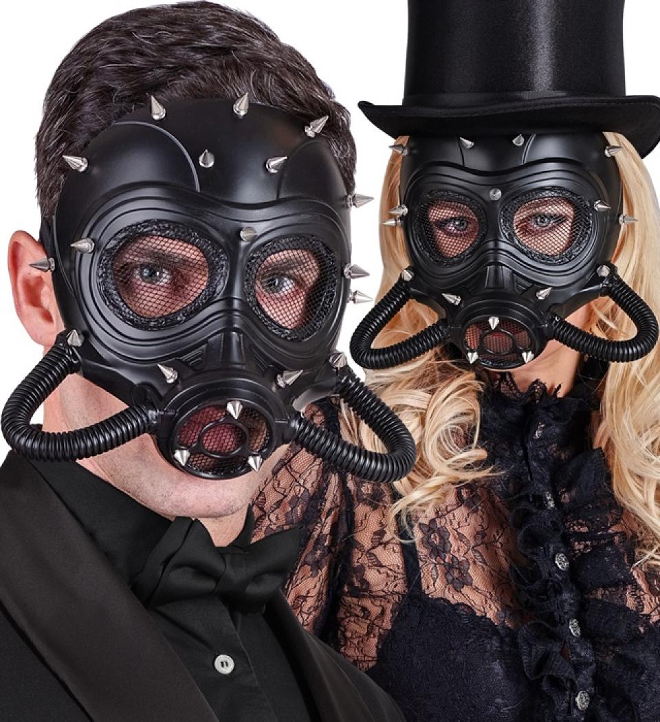 Masque à gaz steampunk noir