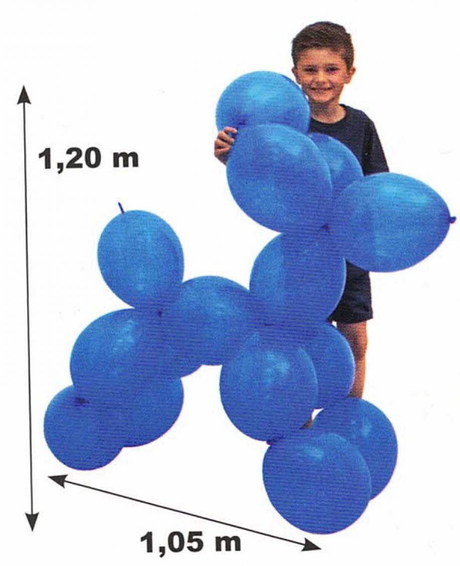 patapouf le chien en ballons 120x105cm