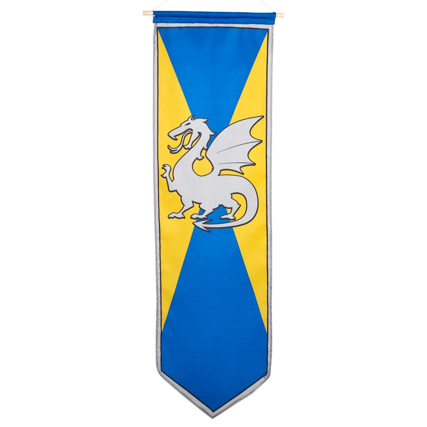 Etendard oriflamme médiéval Dragons 30x100cm