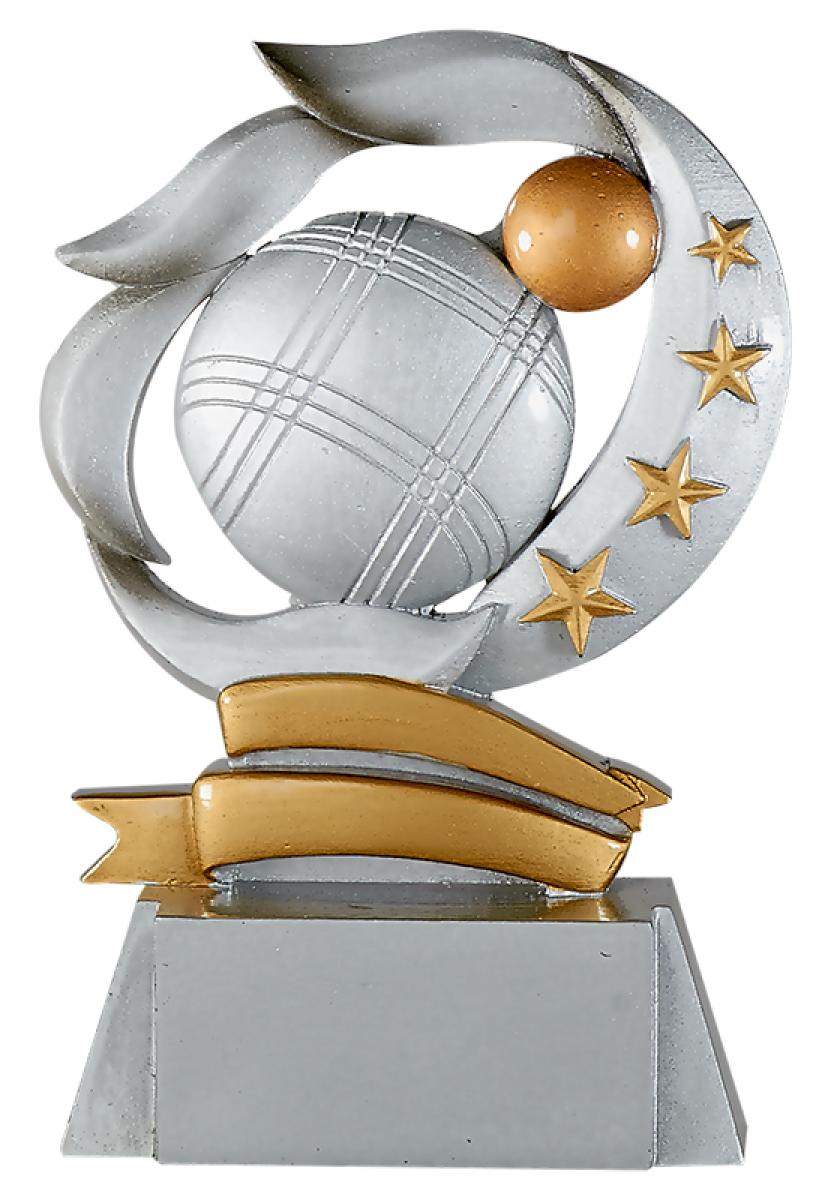 Trophée en résine 15cm pétanque