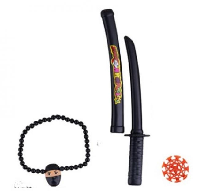 Ninja bleu et accessoires taille 8/10 ans