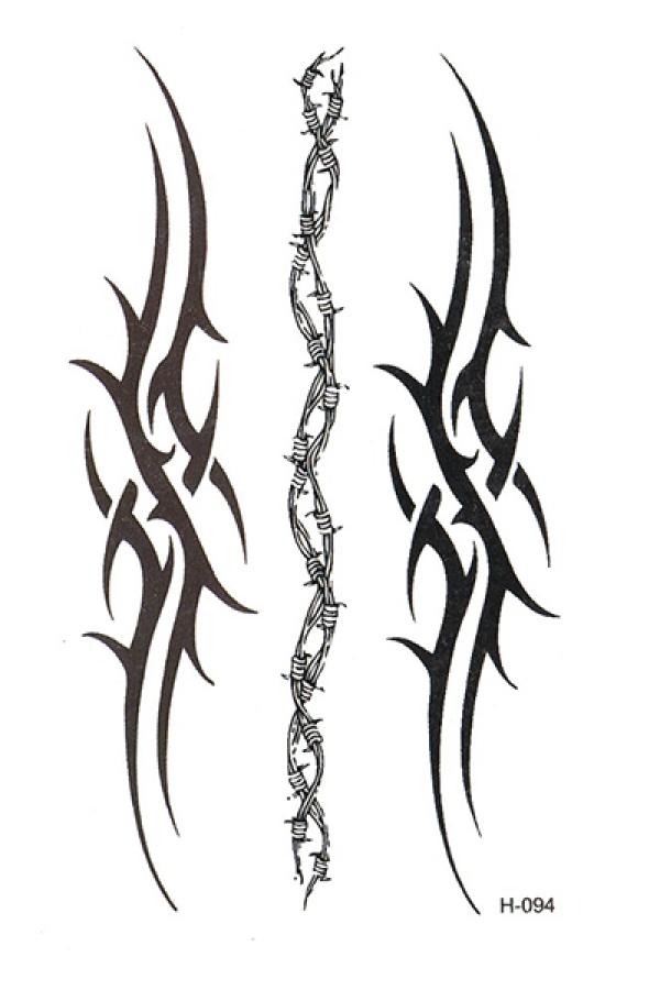 Tatouage temporaire tribal et barbelé