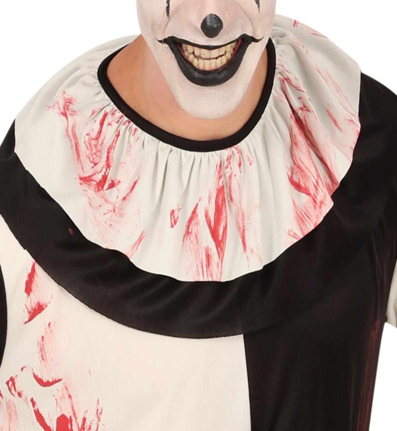 Clown de terreur Pierrot noir et blanc taille L